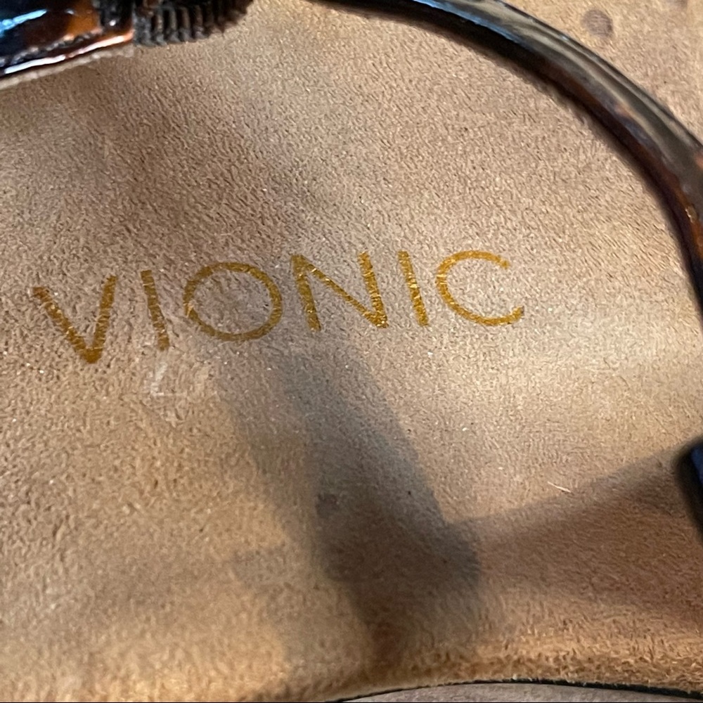 Vionic Rest Paden Backstrap Thong Brown Tortoise - image 8